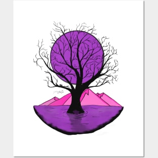 Japanese tree in a dream Posters and Art